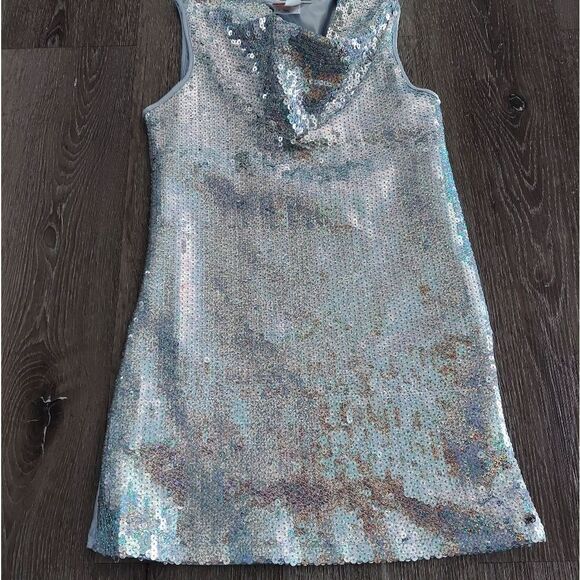 Disney Camp Rock Halloween Costume Silver Sequin Dress Large(14) - Picture 2 of 4